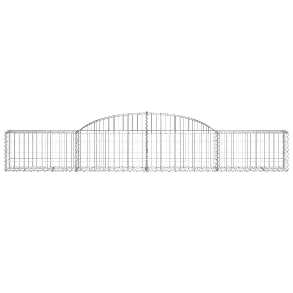 Klenuté gabionové koše 7 ks 300x30x40/60 cm pozinkované železo