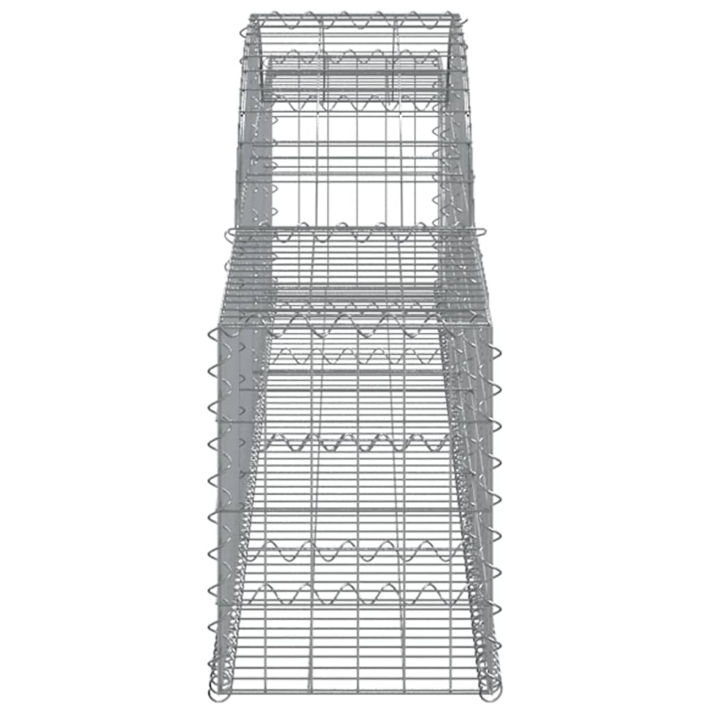 Klenuté gabionové koše 7 ks 300x30x40/60 cm pozinkované železo