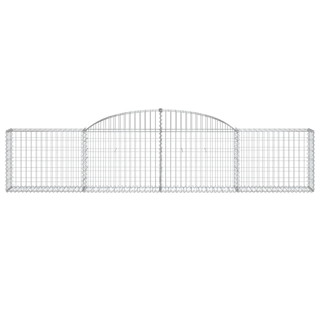 Klenuté gabionové koše 3 ks 300x30x60/80 cm pozinkované železo