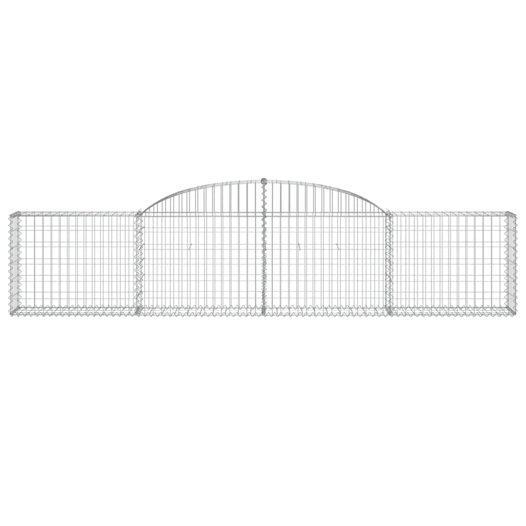 Klenuté gabionové koše 4 ks 300x30x60/80 cm pozinkované železo