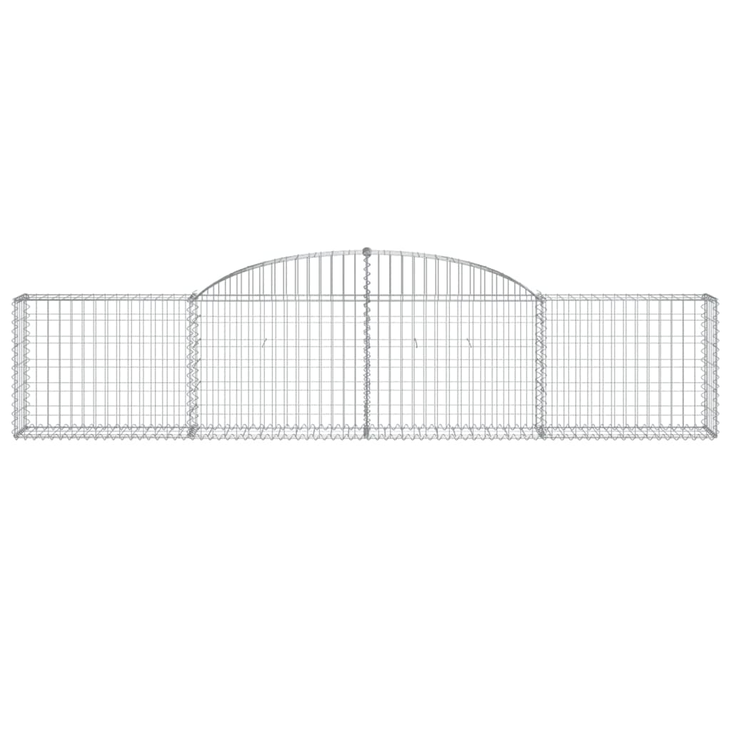 Klenuté gabionové koše 6 ks 300x30x60/80 cm pozinkované železo