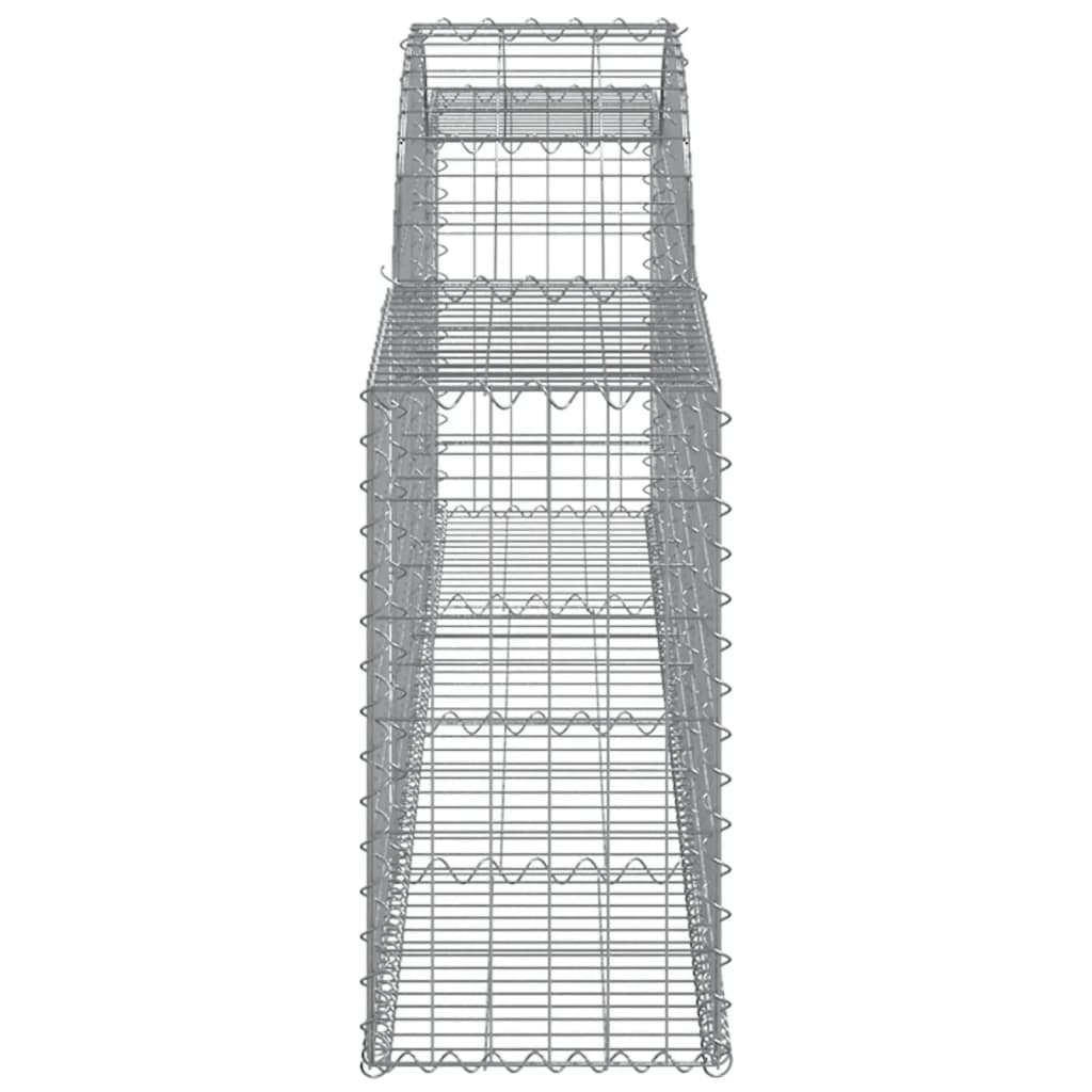 Klenuté gabionové koše 6 ks 300x30x60/80 cm pozinkované železo