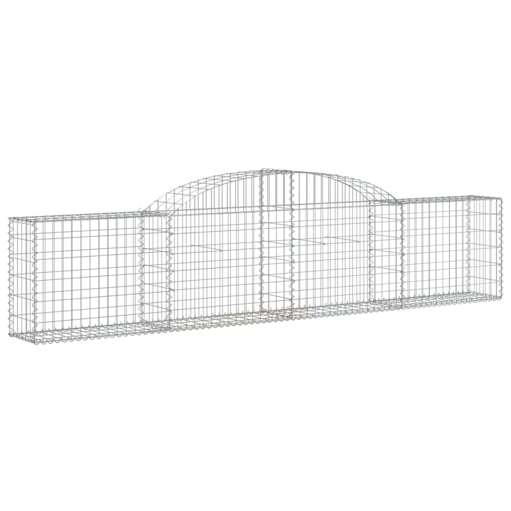 Klenuté gabionové koše 7 ks 300x30x60/80 cm pozinkované železo