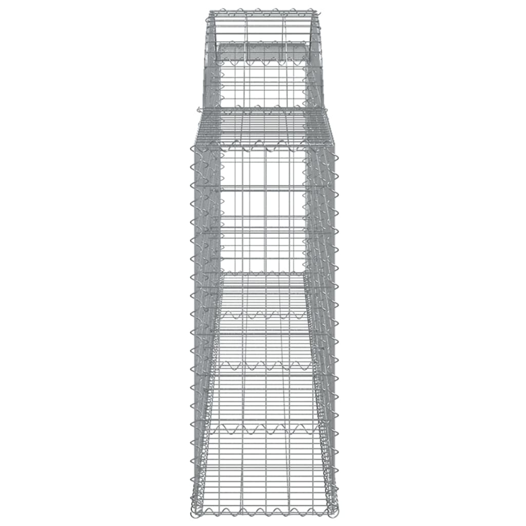 Klenuté gabionové koše 2 ks 300x30x80/100 cm pozinkované železo