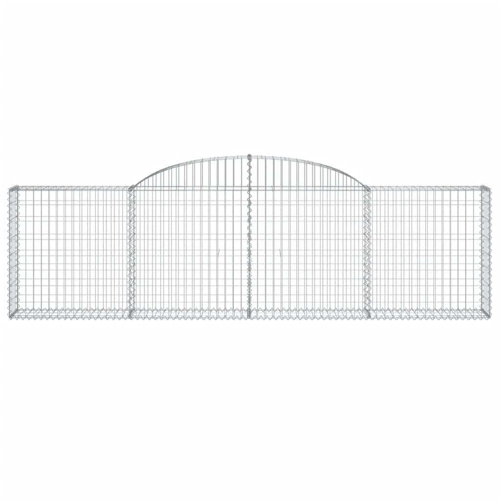 Klenuté gabionové koše 4 ks 300x30x80/100 cm pozinkované železo