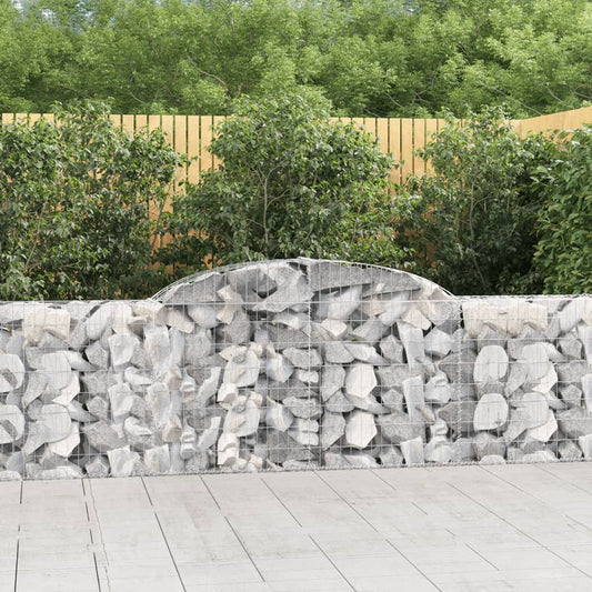 Klenuté gabionové koše 4 ks 300x30x80/100 cm pozinkované železo