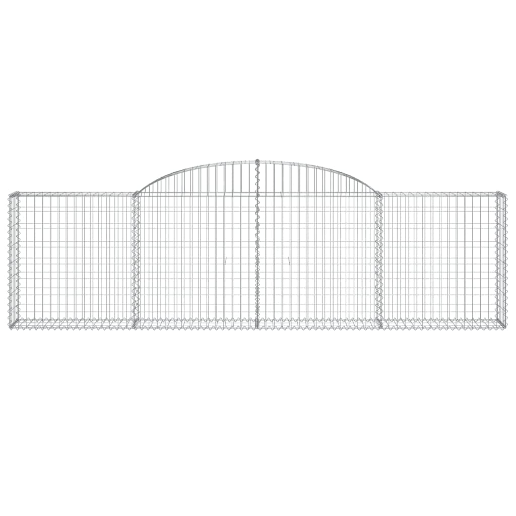 Klenuté gabionové koše 5 ks 300x30x80/100 cm pozinkované železo