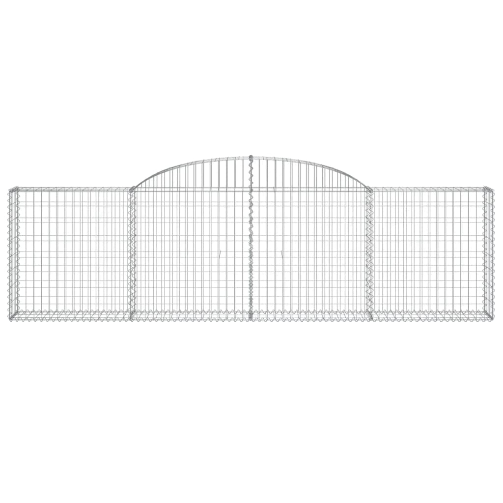 Klenuté gabionové koše 6 ks 300x30x80/100 cm pozinkované železo