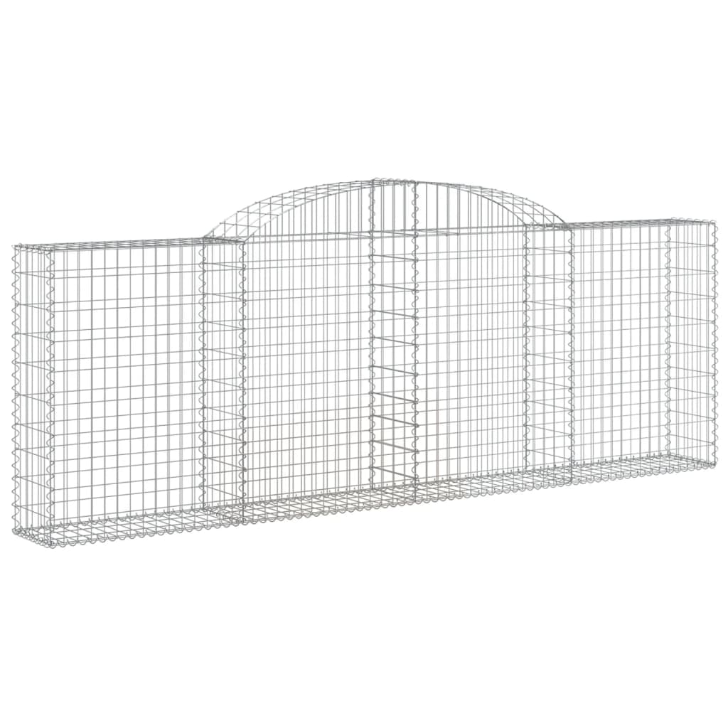 Klenuté gabionové koše 5 ks 300x30x100/120cm pozinkované železo
