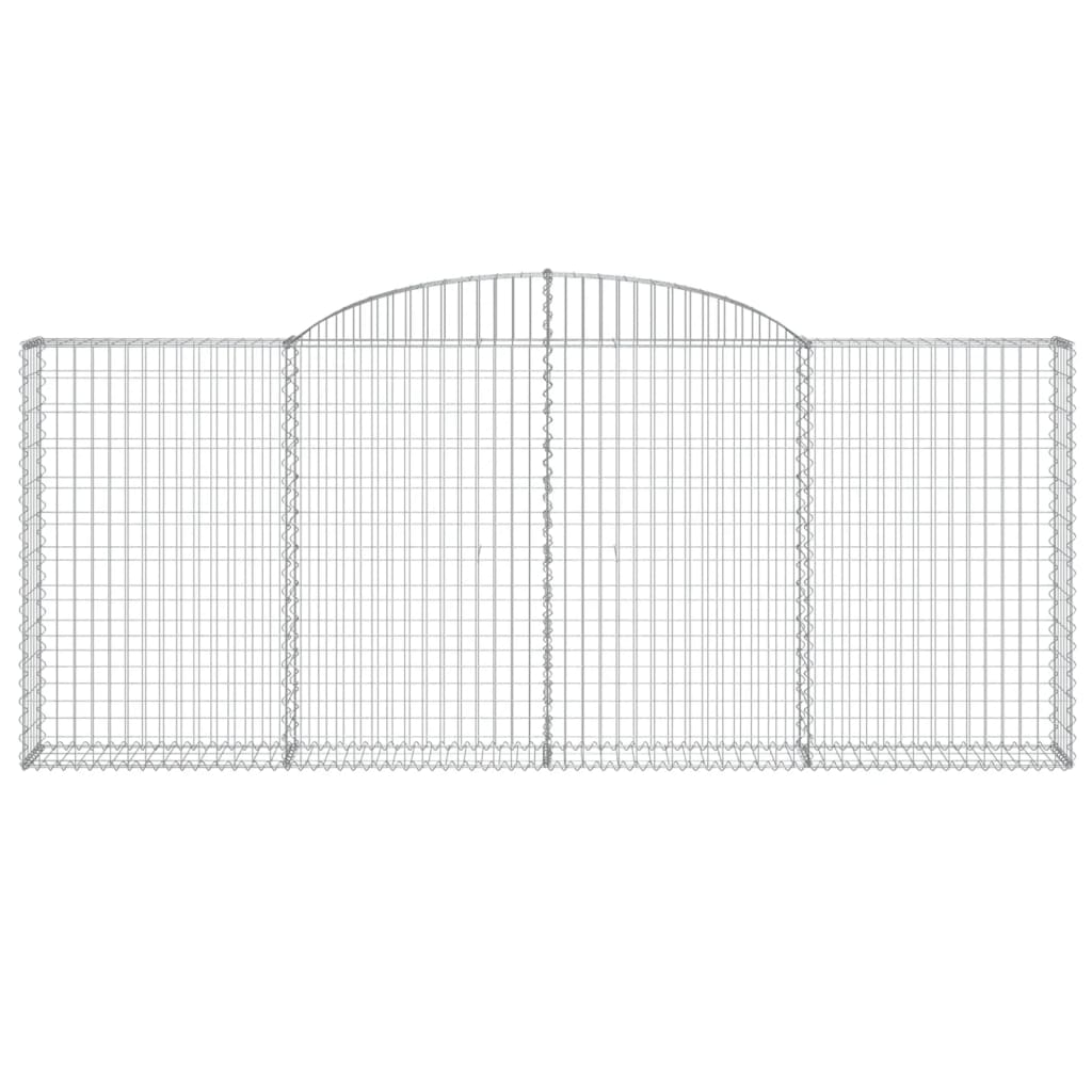 Klenuté gabionové koše 2 ks 300x30x120/140cm pozinkované železo