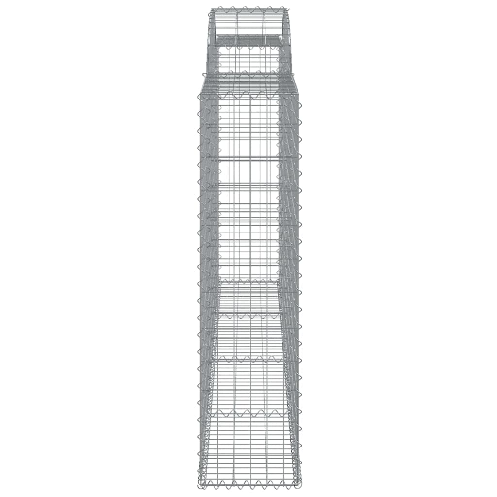 Klenuté gabionové koše 2 ks 300x30x120/140cm pozinkované železo