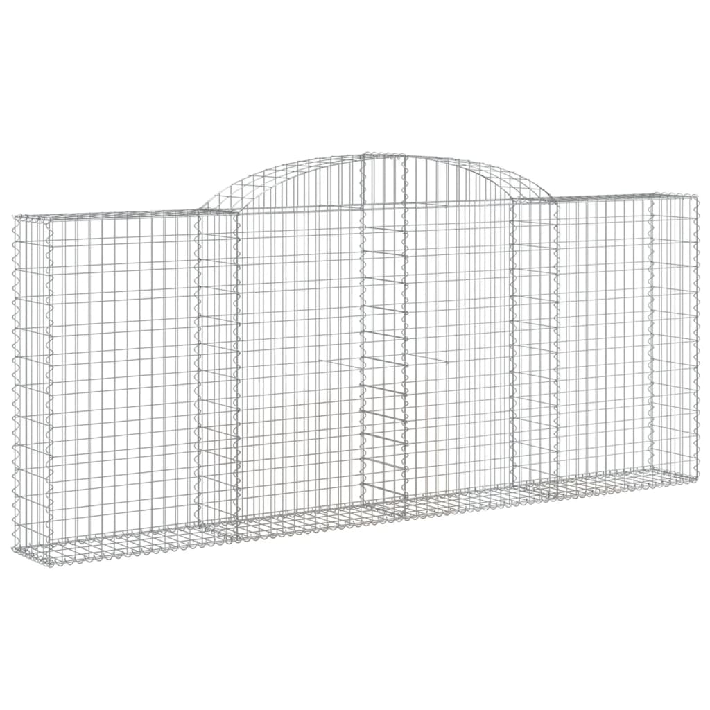 Klenuté gabionové koše 4 ks 300x30x120/140cm pozinkované železo