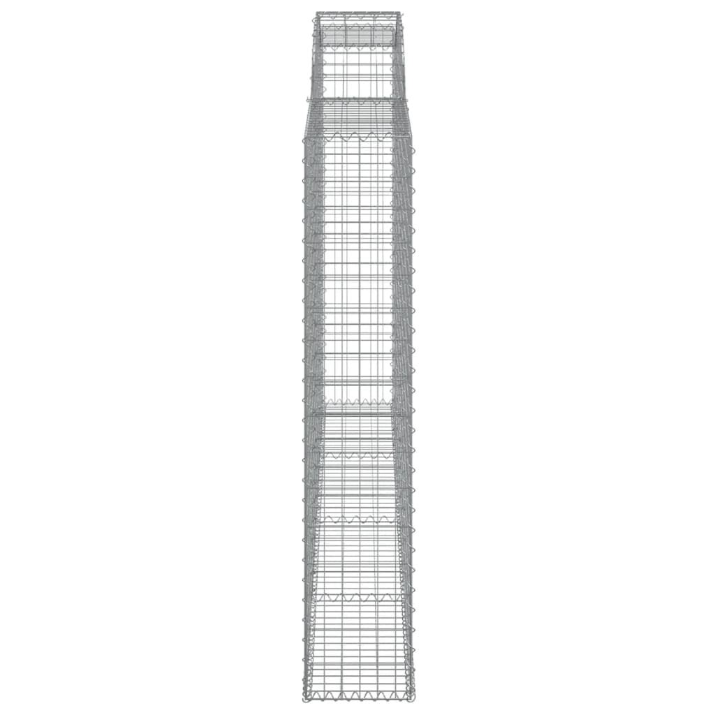 Klenuté gabionové koše 2 ks 300x30x160/180cm pozinkované železo