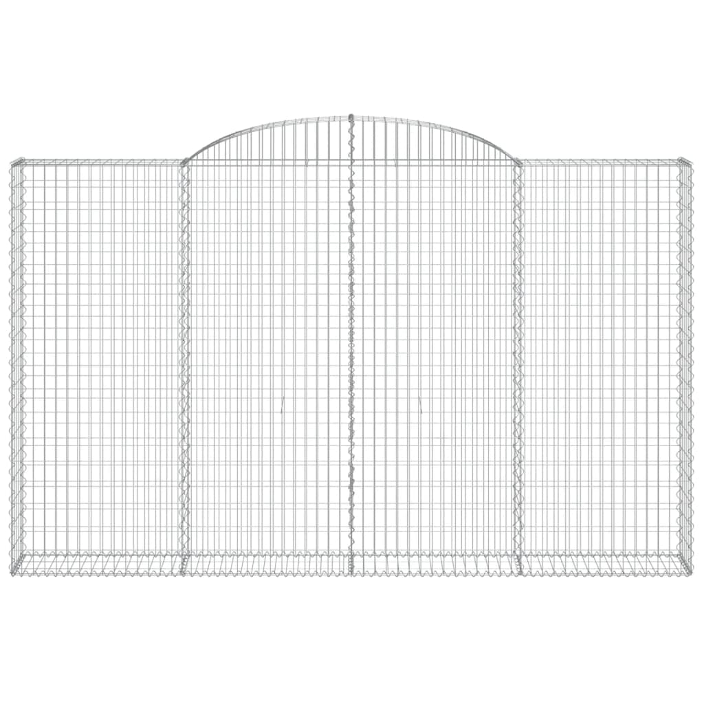 Klenuté gabionové koše 3 ks 300x30x180/200cm pozinkované železo