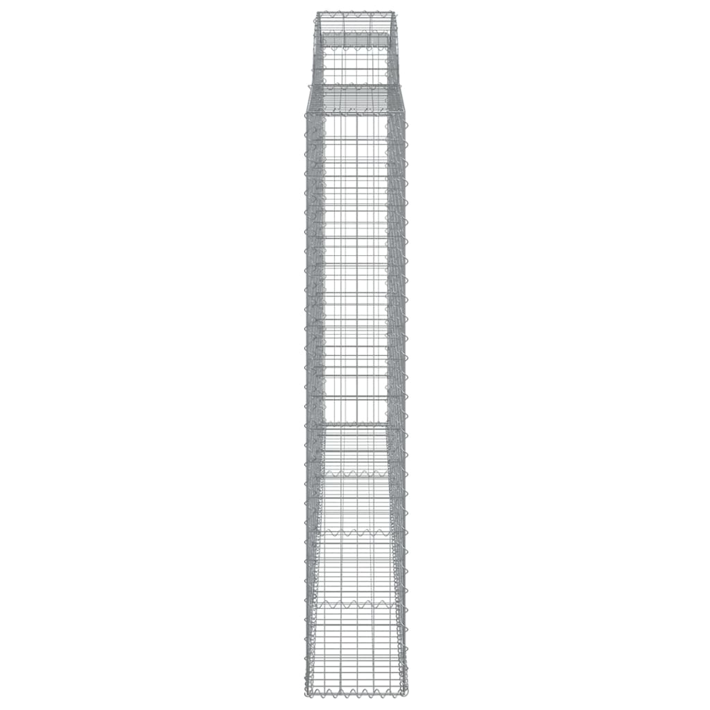 Klenuté gabionové koše 3 ks 300x30x180/200cm pozinkované železo