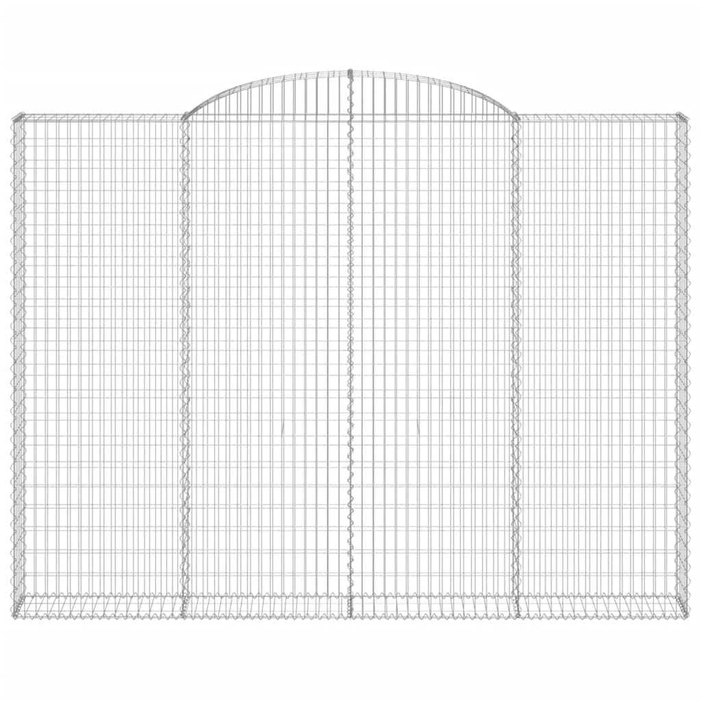 Klenuté gabionové koše 2 ks 300x30x220/240cm pozinkované železo