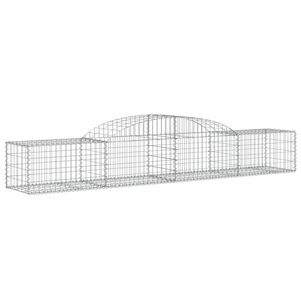 Klenuté gabionové koše 4 ks 300x50x40/60 cm pozinkované železo