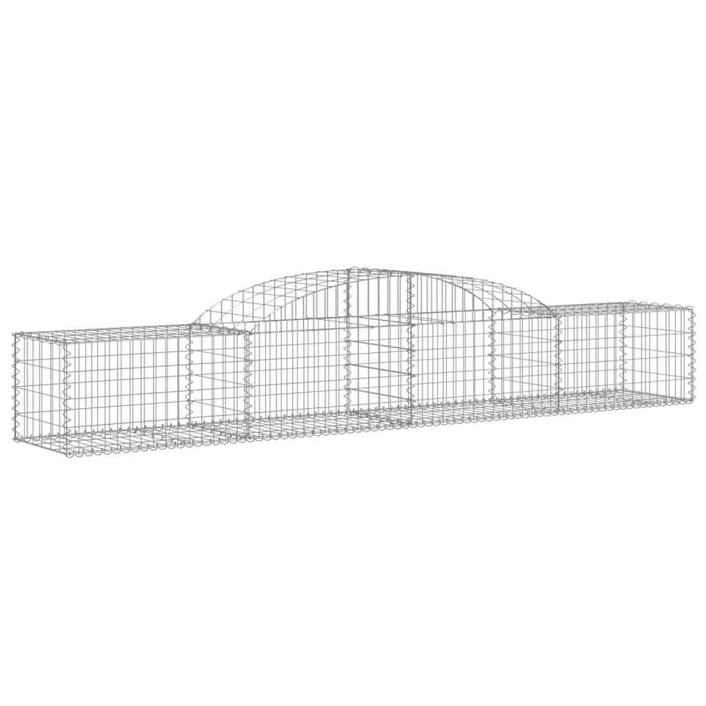 Klenuté gabionové koše 6 ks 300x50x40/60 cm pozinkované železo