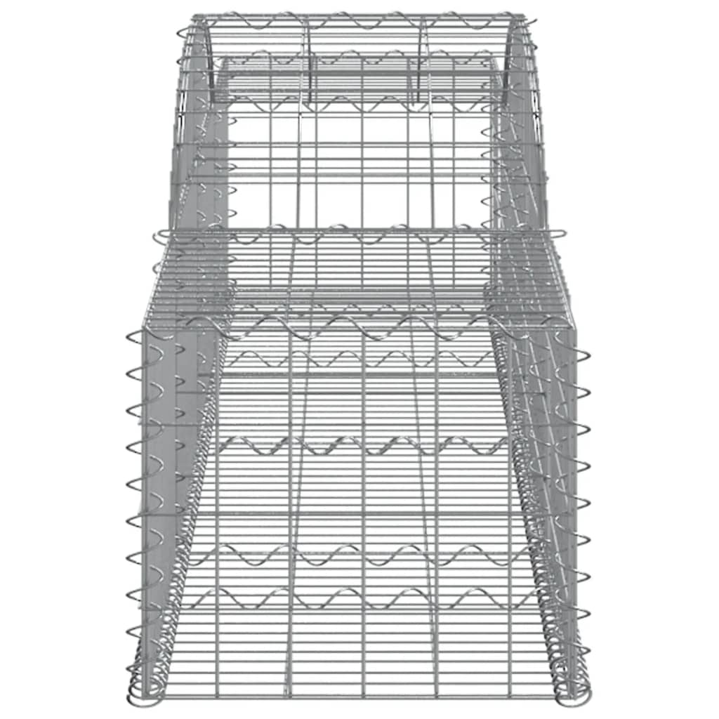 Klenuté gabionové koše 7 ks 300x50x40/60 cm pozinkované železo