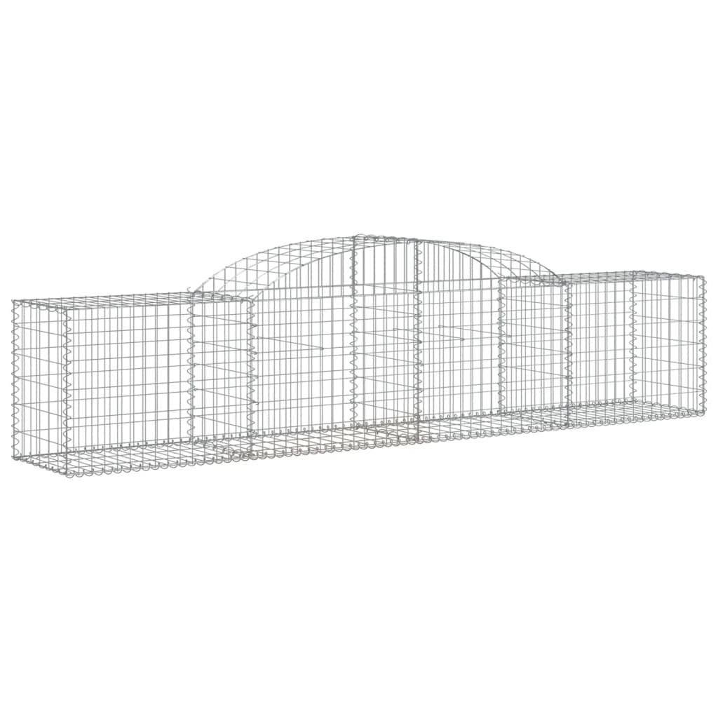 Klenuté gabionové koše 3 ks 300x50x60/80 cm pozinkované železo