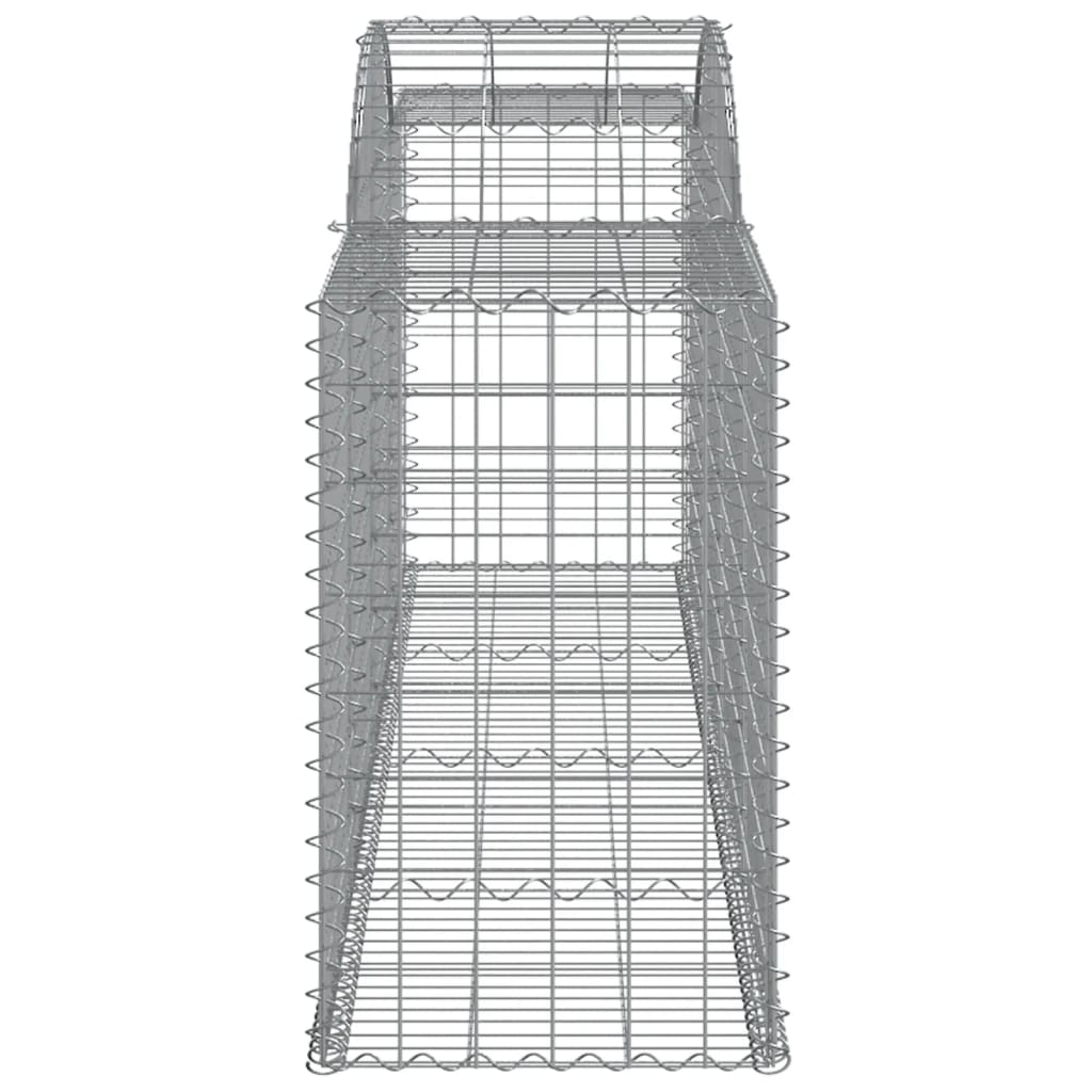 Klenuté gabionové koše 2 ks 300x50x80/100 cm pozinkované železo