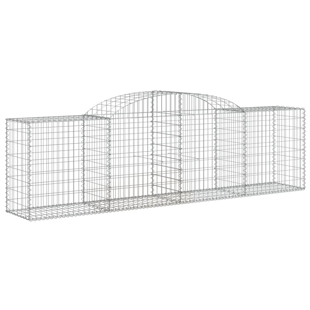 Klenuté gabionové koše 3 ks 300x50x80/100 cm pozinkované železo