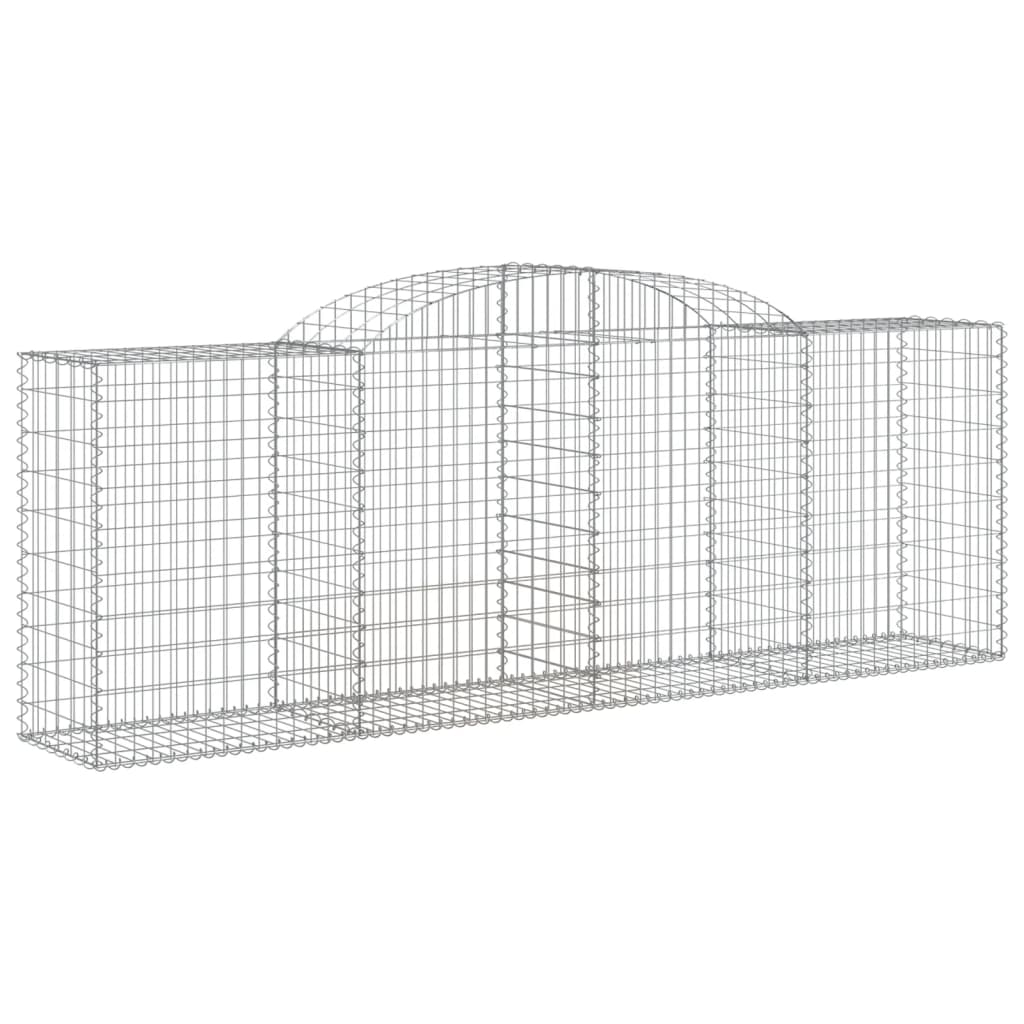Klenuté gabionové koše 2 ks 300x50x100/120cm pozinkované železo