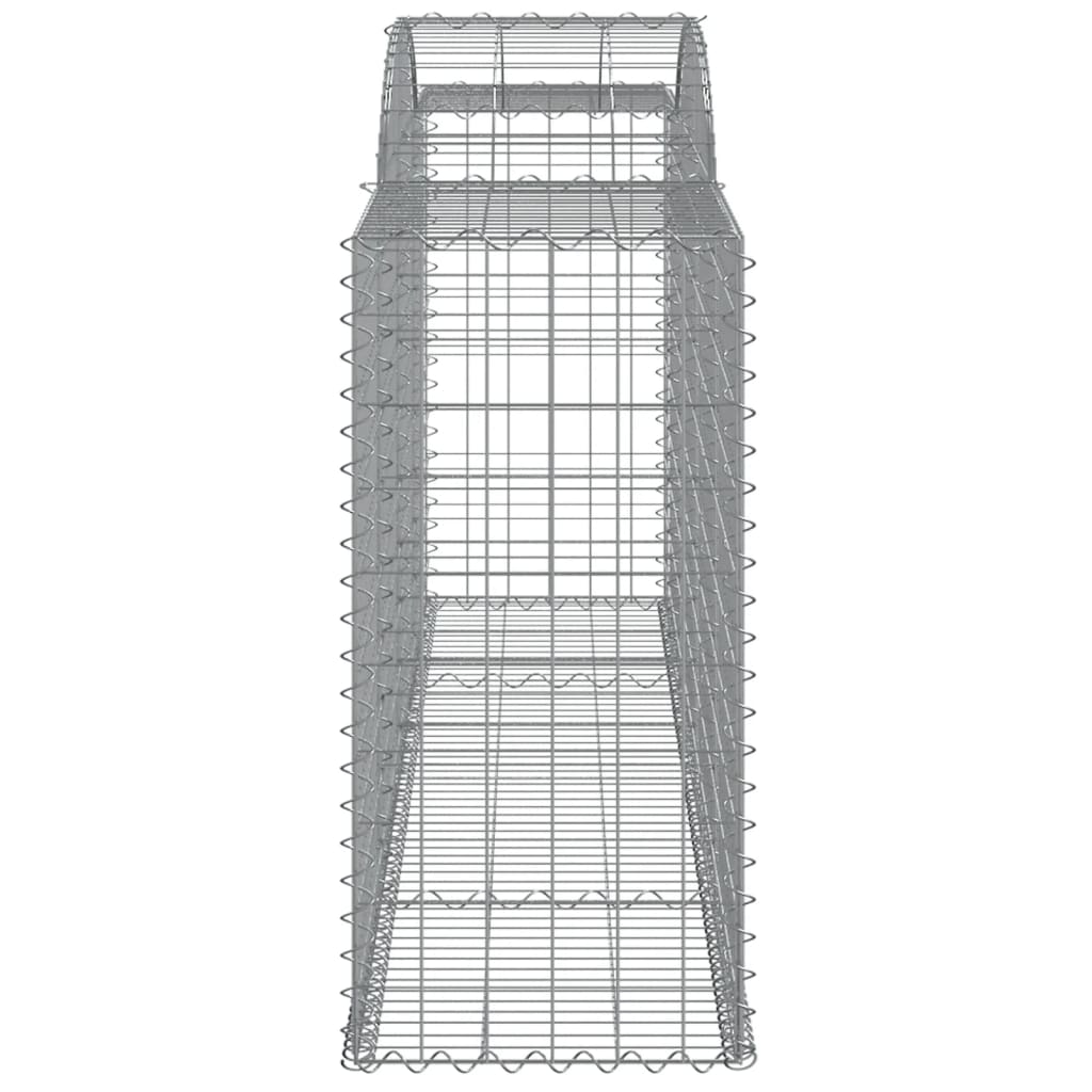 Klenuté gabionové koše 2 ks 300x50x100/120cm pozinkované železo