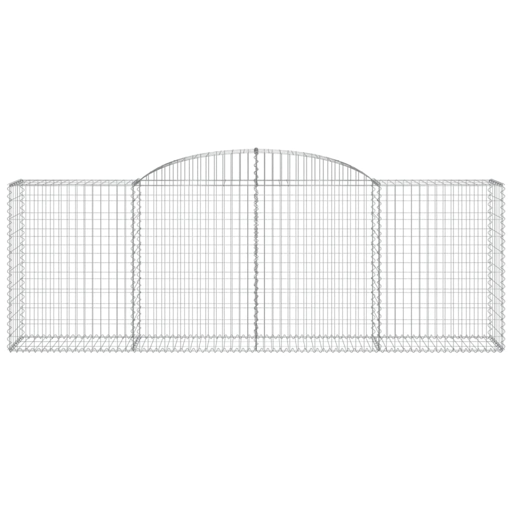 Klenuté gabionové koše 4 ks 300x50x100/120cm pozinkované železo