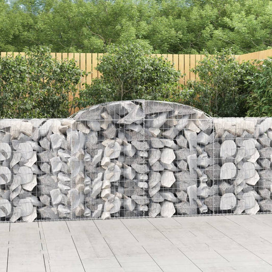 Klenuté gabionové koše 4 ks 300x50x100/120cm pozinkované železo