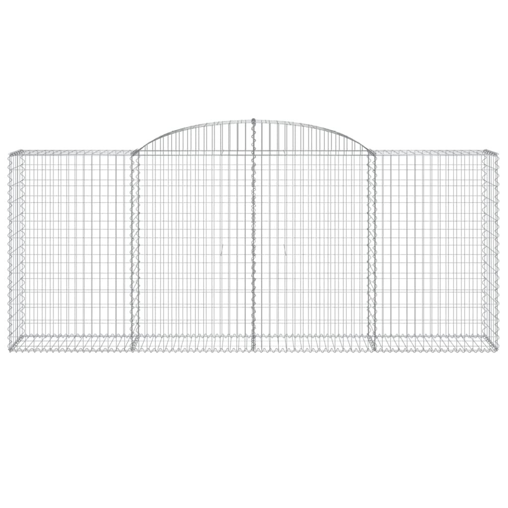 Klenuté gabionové koše 3 ks 300x50x120/140cm pozinkované železo