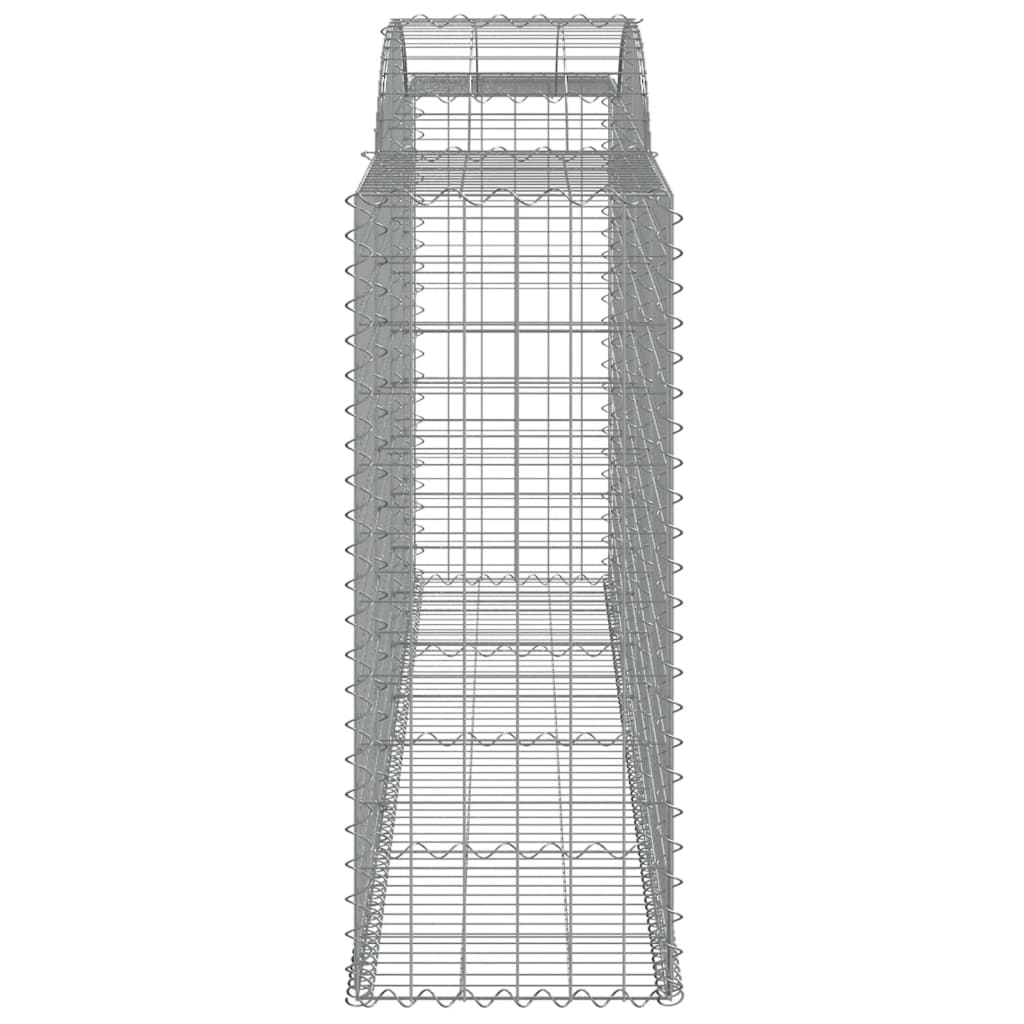 Klenuté gabionové koše 4 ks 300x50x120/140cm pozinkované železo