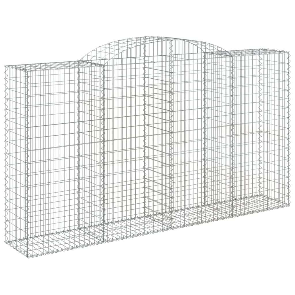 Klenuté gabionové koše 3 ks 300x50x160/180cm pozinkované železo