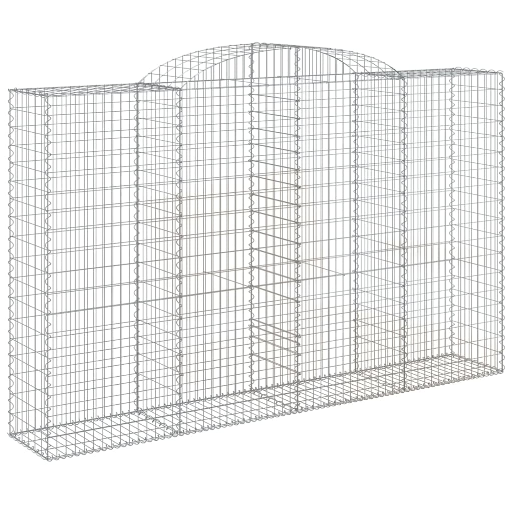 Klenuté gabionové koše 3 ks 300x50x180/200cm pozinkované železo