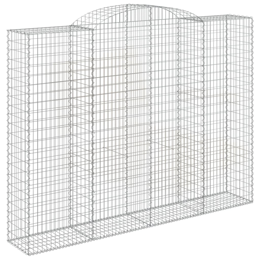 Klenuté gabionové koše 2 ks 300x50x220/240cm pozinkované železo