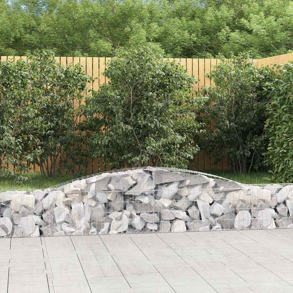 Klenuté gabionové koše 2 ks 400x30x40/60 cm pozinkované železo