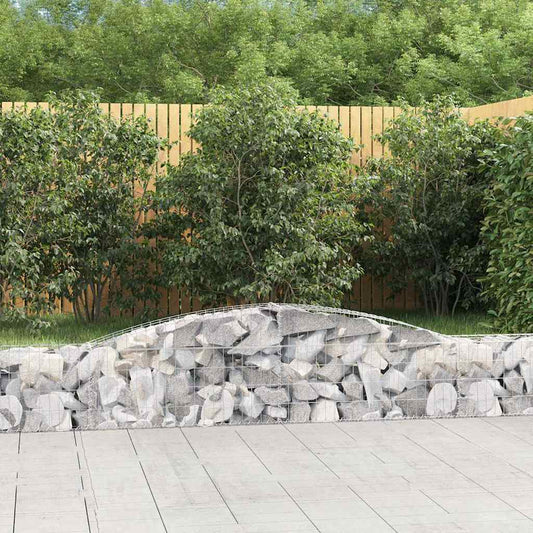 Klenuté gabionové koše 2 ks 400x30x40/60 cm pozinkované železo