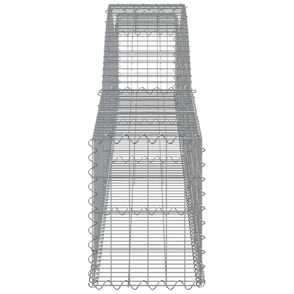 Klenuté gabionové koše 4 ks 400x30x40/60 cm pozinkované železo