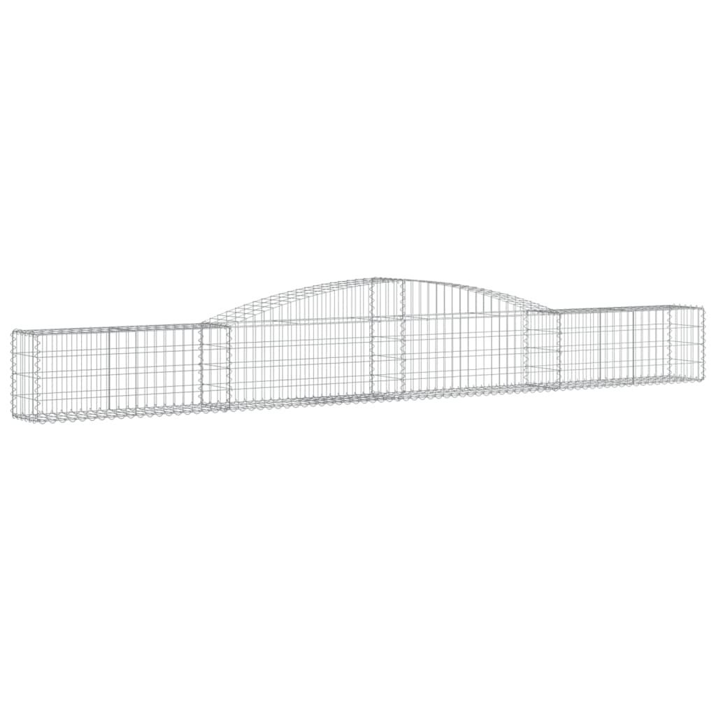 Klenuté gabionové koše 6 ks 400x30x40/60 cm pozinkované železo