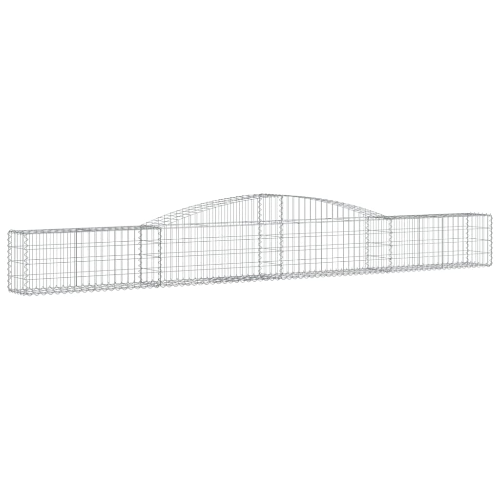 Klenuté gabionové koše 7 ks 400x30x40/60 cm pozinkované železo