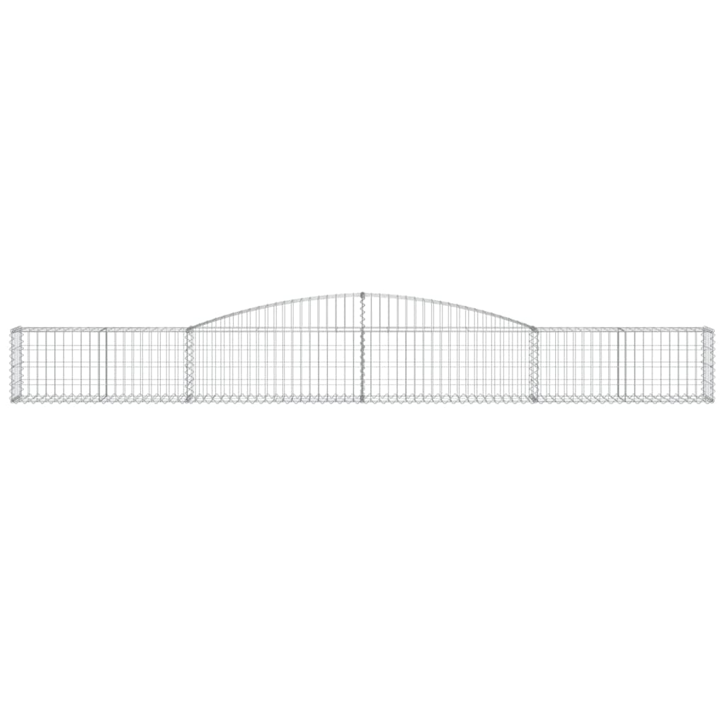 Klenuté gabionové koše 7 ks 400x30x40/60 cm pozinkované železo