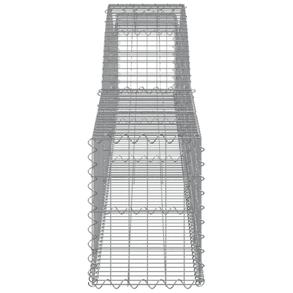 Klenuté gabionové koše 7 ks 400x30x40/60 cm pozinkované železo