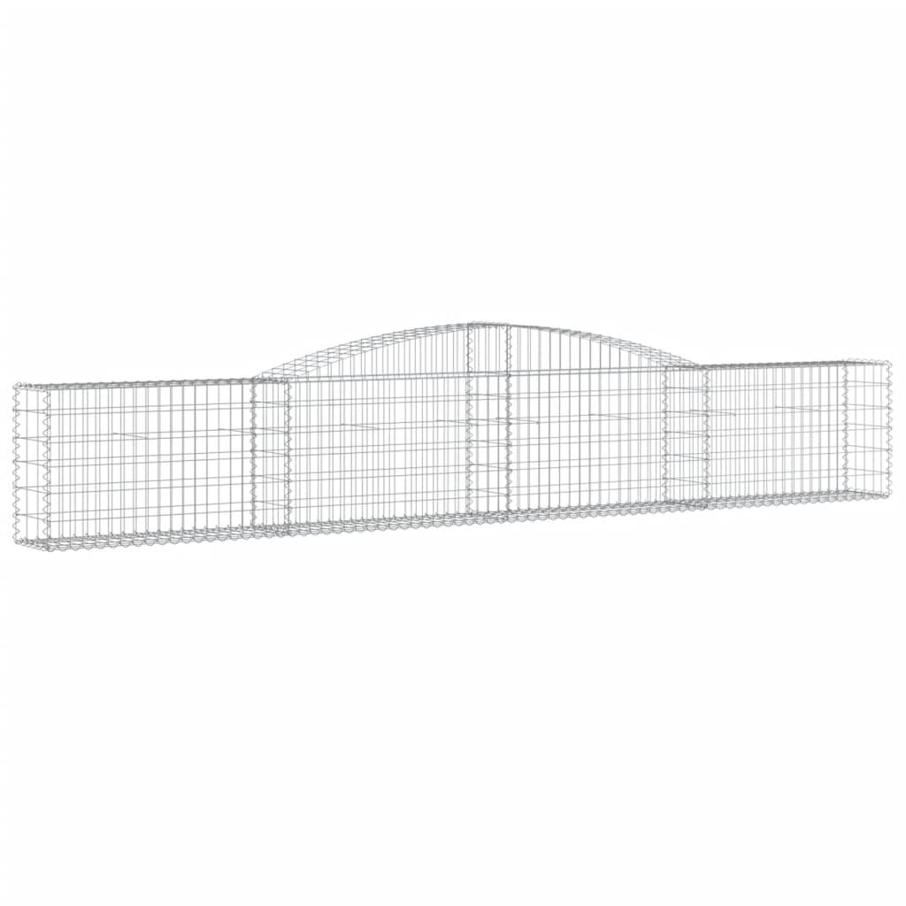 Klenuté gabionové koše 3 ks 400x30x60/80 cm pozinkované železo