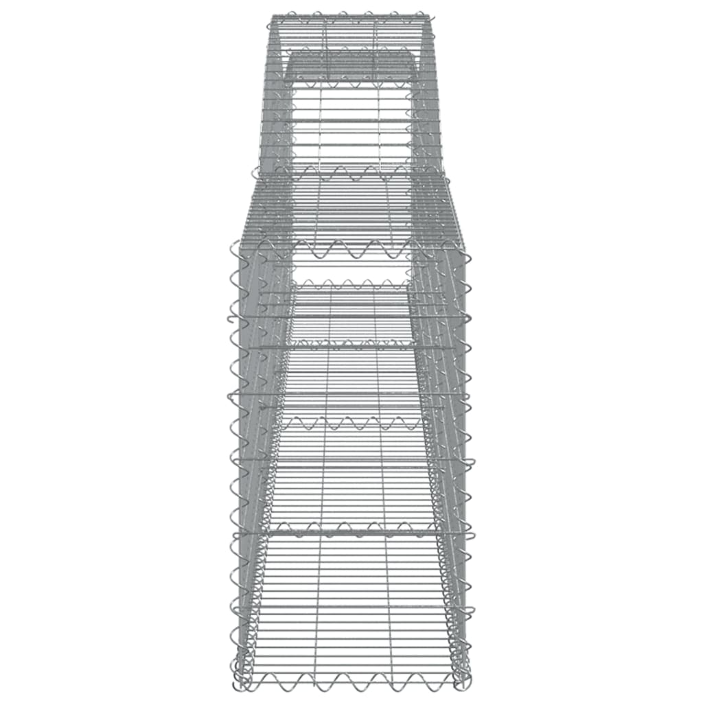 Klenuté gabionové koše 3 ks 400x30x60/80 cm pozinkované železo