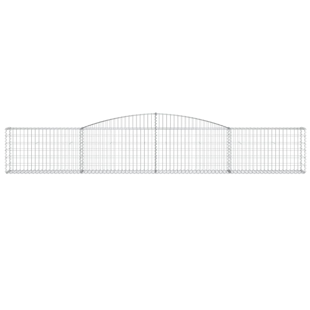 Klenuté gabionové koše 5 ks 400x30x60/80 cm pozinkované železo