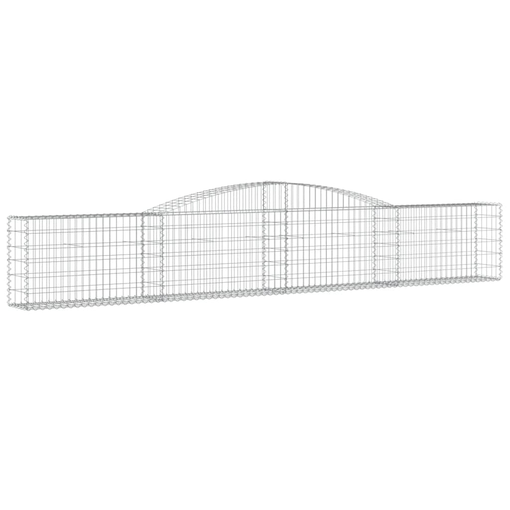 Klenuté gabionové koše 6 ks 400x30x60/80 cm pozinkované železo