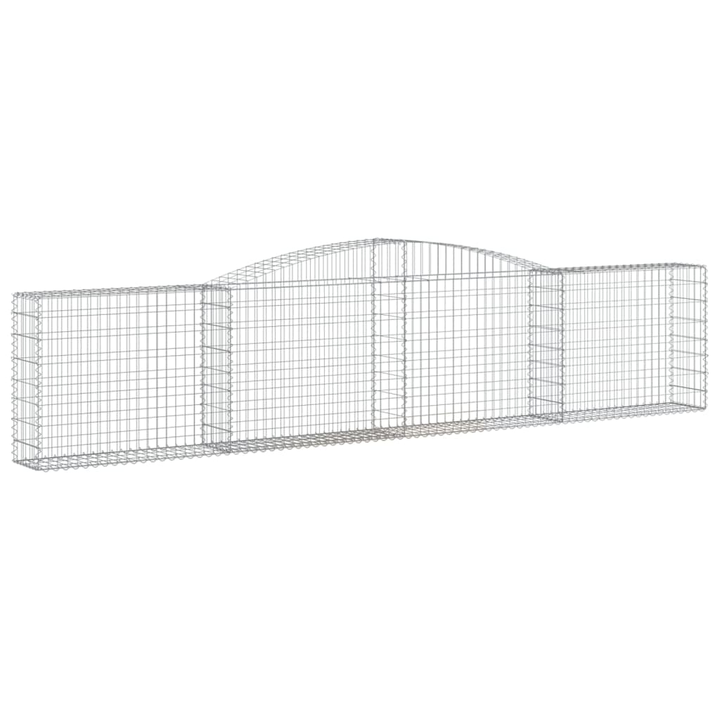 Klenuté gabionové koše 2 ks 400x30x80/100 cm pozinkované železo