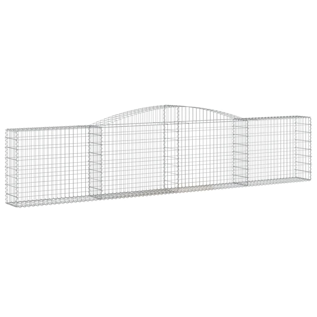 Klenuté gabionové koše 4 ks 400x30x80/100 cm pozinkované železo