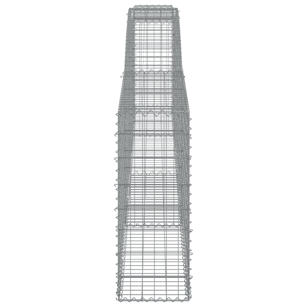 Klenuté gabionové koše 4 ks 400x30x80/100 cm pozinkované železo