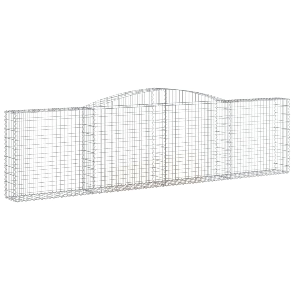Klenuté gabionové koše 3 ks 400x30x100/120cm pozinkované železo